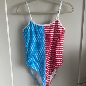 Chubbies brand American flag women's 1-piece